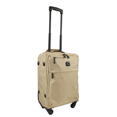 Bric's Siena Evolution 21" Inch Carry-On Luggage Spinner Suitcase with Durable Frame - Lightweight Soft Exterior with Multi Pockets - Papyrus Beige Beige undefined U1