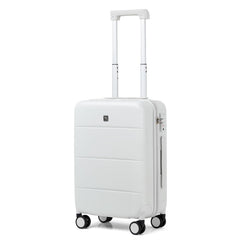 Hanke 20 Inch Carry On Luggage 22x14x9 Airline Approved PC Hard Shell Suitcases with Wheels TSA Luggage for Women Men Lightweight Travel Luggage(Smoke White) Smoke White Carry On 20-Inch U1