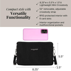Baggallini The Only Mini Bag ( Black , One Size ) Black One Size U1