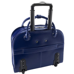 McKlein USA Edgebrook 15.4" Leather Wheeled Ladies' Laptop Briefcase ( Navy , One Size ) Navy One Size U1