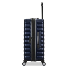 Samsonite Hard-Sided 24-Inch Lightweight Checked Medium Expandable Element Suitcase: Durable, 360 Spinner Wheels, Adjustable Telescopic Handle, TSA-Approved Lock ( Navy , 24-Inch Checked-Medium ) Navy 24 Inch Checked Medium U1
