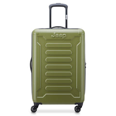 Jeep JH004C Hardside Expandable Luggage with Spinner Wheels ( Avocado , Checked-Medium 24 Inch ) Avocado Checked Medium 24 Inch U2