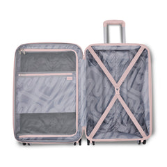 American Tourister Stratum 3.0, Airline Approved, Durable Hardside Luggage, Expands 1.5", RightHeight Adjustable Handle ( Pink Blush , Medium - Checked ) Pink Blush Medium Checked U1