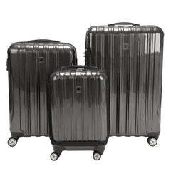 DELSEY PARIS Helium Aero Hardside Expandable Luggage with Spinner Wheels ( Charcoal , 3-Piece Set (19/24/28) ) Charcoal 3 Piece Set 19 24 28 U3