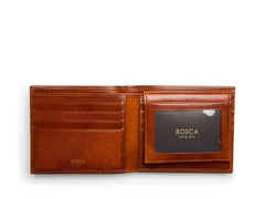 Bosca Men's Old Leather Collection - Credit Wallet w/ I.D. Passcase Amber One Size U1