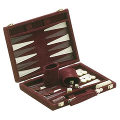 18" Recreational Velvet Backgammon Board Game Case, Burgundy Burgundy 18" U1