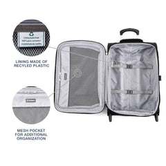 Travelpro Maxlite 5 Softside Expandable Upright 2 Wheel Carry on Luggage, Lightweight Suitcase, Men and Women, Black, Carry On 22-Inch Black Carry-on 22-Inch U46