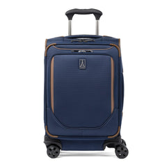 Travelpro Crew Classic Lightweight Softside Expandable Carry on Luggage, 8 Wheel Spinner Suitcase, Men and Women, Compact Carry On 20-Inch, Patriot Blue Patriot Blue Compact Carry On U2