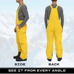 Arctix Men's Essential Insulated Bib Overalls, Bamboo Yellow, Large/32" Inseam Yellow Large/32" Inseam U1