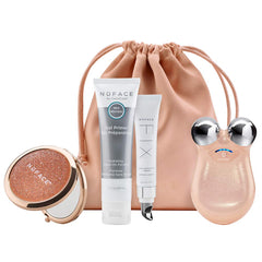 NuFACE Mini Petite Facial Toning Device, Shimmer All Night Collection, Mini Device & Microcurrent Skincare™ Regimen, Handheld Skin Care Device to Lift Contour Tone Skin & Reduce Look of Wrinkles U1