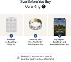 Oura Ring 4 - Gold - Size 7 - Sleep, Activity, Women’s Health, AI Advisor, Up to 8 Days of Battery Life, Size Before You Buy, Android & iOS Compatible Gold 7 U1