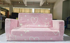 IFNOW Kids Couch - Modular Kids Play Couch Child Sectional Sofa Toddler Couch for Playroom Blue Glow in The Dark Baby Couch Play Set Gmoon U1