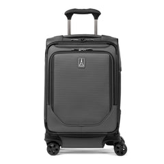 Travelpro Crew Classic Lightweight Softside Expandable Carry on Luggage, 8 Wheel Spinner Suitcase, Men and Women, Compact Carry On 20-Inch, Titanium Grey U1
