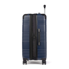 Travelpro Roundtrip Hardside Expandable Spinner Luggage, Navy Blue, Checked-Medium 25-Inch U1