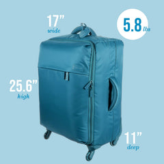 Lipault - Original Plume Spinner 65/24 Luggage - Medium Suitcase Rolling Bag for Women - Duck Blue Duck Blue One Size U1