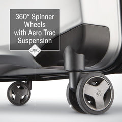 Samsonite Octiv Lightweight Hardshell 3-Piece Luggage Set (20/24/28) - Durable & Impact Resistant, 360° Aero Trac Spinner Wheels, Adjustable Telescopic Handle, Expandable, TSA Approved Lock - Silver Aluminum Silver 3-Piece Set (20/24/28) U1