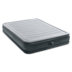 INTEX 67769ED Dura-Beam Deluxe Comfort-Plush Mid-Rise Air Mattress: Fiber-Tech – Queen Size – Built-in Electric Pump – 13in Bed Height – 600lb Weight Capacity U1