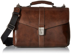 Bosca Old Leather Single Gusset Flapover Brief ( Teak , One Size ) Teak One Size U2