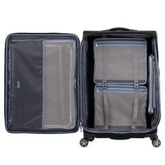 Travelpro Platinum Elite Softside Expandable Luggage, 8 Wheel Spinner Suitcase, USB Port, Suiter, Men and Women U2