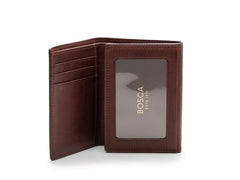 Bosca Mens Dolce Collection - Double I.D. Trifold ( Dark Brown , One Size ) Dark Brown One Size U1