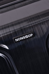 NONSTOP New York Elite Luggage Expandable Lightweight Spinner Wheels hard side shell Travel Suitcase Set, TSA Lock, Double USB Port, 3 packing cubes ( Black , Checked-Medium 24-Inch ) Black Checked Medium 24 Inch U1