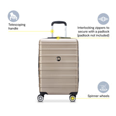 DELSEY Paris Margot Hardside Spinner Luggage Collection ( Gold , Checked Medium 24 Inch ) Gold Checked Medium 24 Inch U3