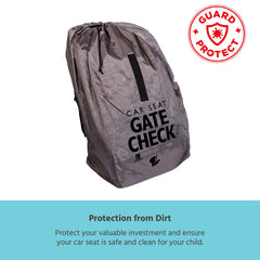 J.L. Childress DELUXE Gate Check Bag for Car Seats - Premium Heavy-Duty Durable Air Travel Bag, Backpack Straps - Fits Convertible Car Seats, Infant carriers & Booster Seats ( Grey , 1 Count (Pack of 1) ) Grey 1 Count Pack Of 1 U1