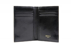 Bosca Men's Genuine Leather 8 Pocket Credit Card Case ( Black Leather , One Size ) Black Leather One Size U2