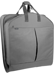 WallyBags® 45” Deluxe Extra Capacity Travel Garment Bag with two accessory ( Grey , 45-inch ) Grey 45 Inch U3