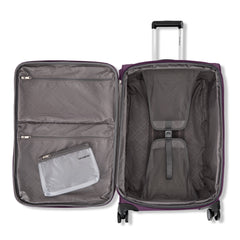 Samsonite Element Carry-On Soft-Sided Expandable 21-Inch Suitcase: Airline Approved for Most Major Airlines, Durable, 360 Spinner Wheels, Adjustable Handle, 2 Front & Side Pocket ( Purple , 21-Inch Carry-On ) Purple 21 Inch Carry On U5