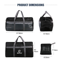 REDCAMP Extra Large Duffle Bag Lightweight, 96L Water Resistant Travel Duffle Bag Foldable for Men Women, Black U1