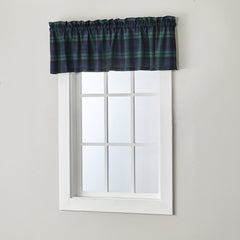 SKL Home Hearthside Plaid Valance, 58x13, Green/Navy Green/Navy 58x13 U1