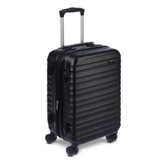 Amazon Basics 21" Hardside Carry-On Luggage, Hardshell Suitcase With Wheels, Expandable For Up to 25% More Space, With Scratch-Resistant Surface, Four Multi-directional Wheels, Black Black Carry-On U3