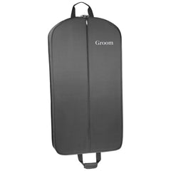 WallyBags® 40” Deluxe Groom Tux and Suit Garment Bag with two pockets Black - G3 40-Inch U1