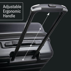 Samsonite Omni 2 Hardside Expandable Luggage with Spinners, Arctic Silver, Checked-Medium 24-Inch U1