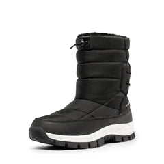 DREAM PAIRS Women's Winter Snow Boots Waterproof Lightweight Warm Fashion Janara Mid Calf Boot,Size 7,Black Black 7 U1