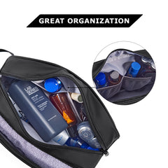 BAGSMART Toiletry Bag for Men, Travel Toiletry Organizer Dopp Kit Water-resistant Shaving Bag for Toiletries Accessories, Door Room Essentials,Black-basic Black-basic Medium U1