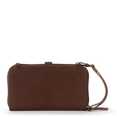 The Sak Iris Large Smartphone Crossbody Bag in Leather, Convertible Wristlet Purse Design - Whiskey Whiskey Large U1