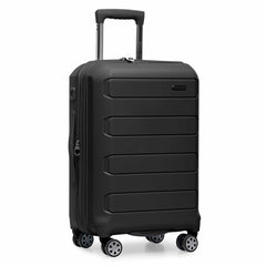 Traveler's Choice Pagosa Indestructible Hardshell Expandable Spinner Luggage, Black, 22-Inch Carry-on Black 22-Inch Carry-on U1