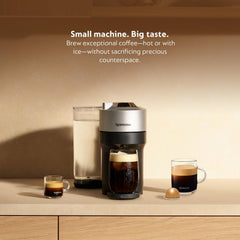 Nespresso Vertuo Pop+ Deluxe Coffee and Espresso Machine by De'Longhi, 120 Volts, Silver Silver Silver U1