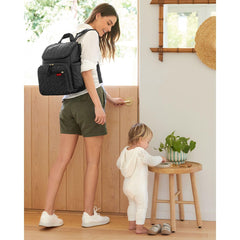 Skip Hop Diaper Bag Backpack: Forma, Multi-Function Baby Travel Bag with Changing Pad & Stroller Attachment, Jet Black U1