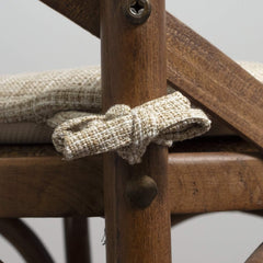 Sweet Home Collection Chair Cushion Memory Foam Pads with Ties Honeycomb Pattern Slip Non Skid Rubber Back Rounded Square 16" x 16" Seat Cover, 2 Pack, Aria Beige 6 pack U2