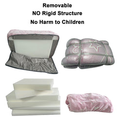 IFNOW Kids Couch - Modular Kids Play Couch Child Sectional Sofa Toddler Couch for Playroom Blue Glow in The Dark Baby Couch Play Set Gmoon U1