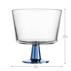 Elegant Home Glass Color Footed Trifle Fruit/Salad Bowl (Clear) U1