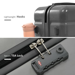 Merax Luggage Set 3 Pieces, ABS Durable Lightweight, 360 Silent Spinner Wheels, TSA Lock, grey, 20/24/28 Inch grey 20/24/28 Inch U1