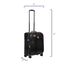 Bric's MY SAFARI 21" EXPANDABLE SPINNER - 001 BLACK BLACK/COGNAC 21 Inch Expandable U1