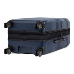 Travelpro Roundtrip Hardside Expandable Spinner Luggage, Navy Blue, Checked-Medium 25-Inch U1