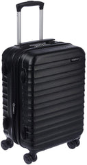 Amazon Basics Expandable Hardside Carry-On Luggage, Suitcase with Wheels, 20-Inch Spinner with Four Spinner Wheels and Scratch-Resistant Surface, Black U1