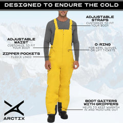 Arctix Men's Essential Insulated Bib Overalls, Bamboo Yellow, Large/32" Inseam Yellow Large/32" Inseam U1