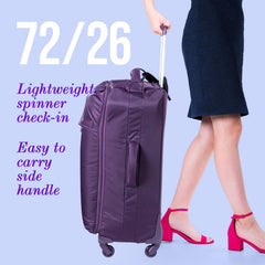 Lipault - Original Plume Spinner 72/26 Luggage - Large Suitcase Rolling Bag for Women - Purple Purple One Size U1